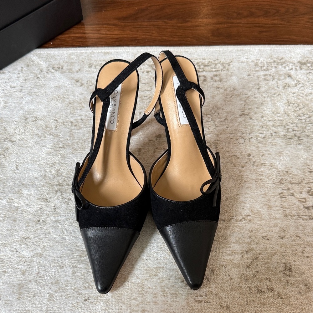 Tony Bianco Black Women's Slingback Heels
